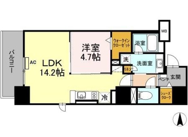 金山駅 徒歩5分 10階の物件間取画像